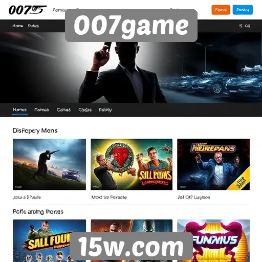 Principais características do site 007game